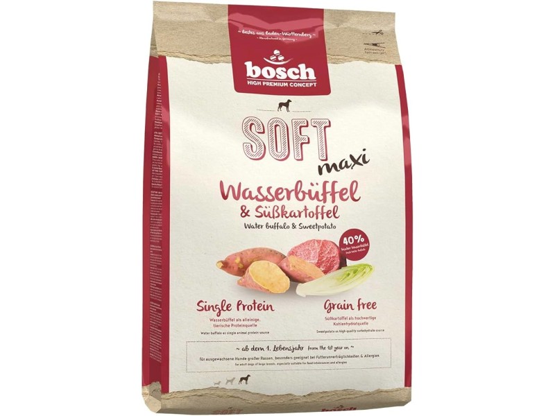 BOSCH Soft Maxi Water buffalo and sweet potatoes - dry dog food - 2,5kg DLSBOCZWI0029 – BOSCH Храна за кучета