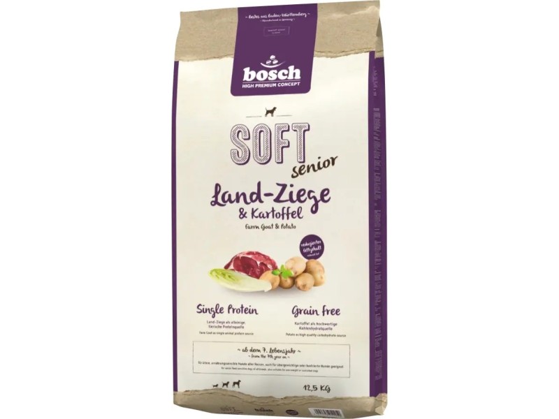 BOSCH Soft Senior Goat & Potato - dry dog food - 12,5 kg AMABEZKAR2764 – BOSCH Храна за кучета