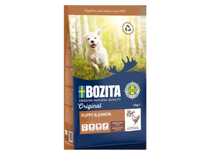 BOZITA Original Puppy & Junior Chicken - dry dog food - 3kg DLPBZTKAS0002 – BOZITA Храна за кучета