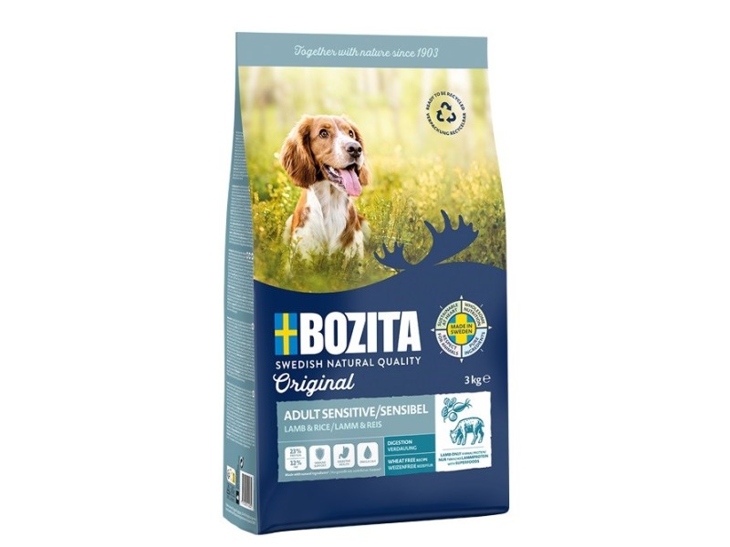 BOZITA Original Sensitive Digestion Lamb and rice - dry dog food - 3kg DLPBZTKAS0005 – BOZITA Храна за кучета