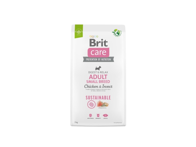 BRIT Care Dog Sustainable Adult Small Breed Chicken & Insect  - dry dog food - 7 kg 100-172174 – Brit Храна за кучета