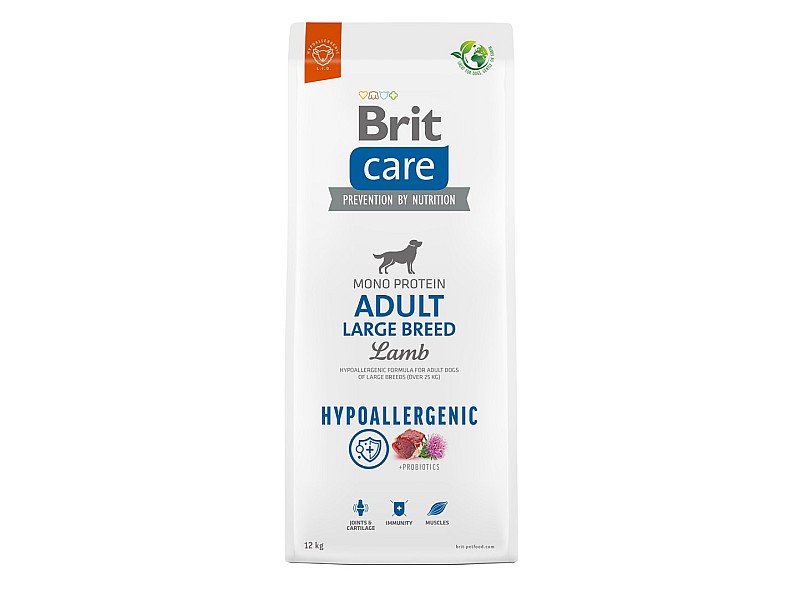 BRIT Care Hypoallergenic Adult Large Breed Lamb - dry dog food - 12 kg 100-172222 – Brit Храна за кучета