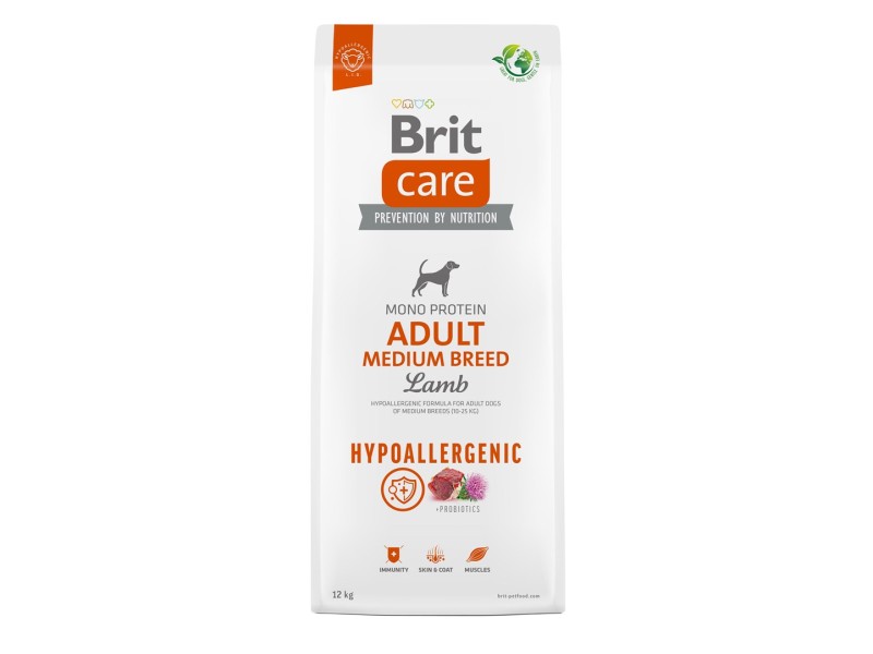 BRIT Care Hypoallergenic Adult Medium Breed Lamb - dry dog food - 12 kg 100-172216 – Brit Храна за кучета