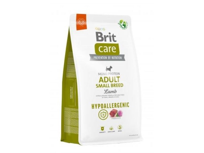 BRIT Care Hypoallergenic Adult Small Breed Lamb&Rice - dry dog food - 3 kg DLPRITKAS0088 – Brit Храна за кучета
