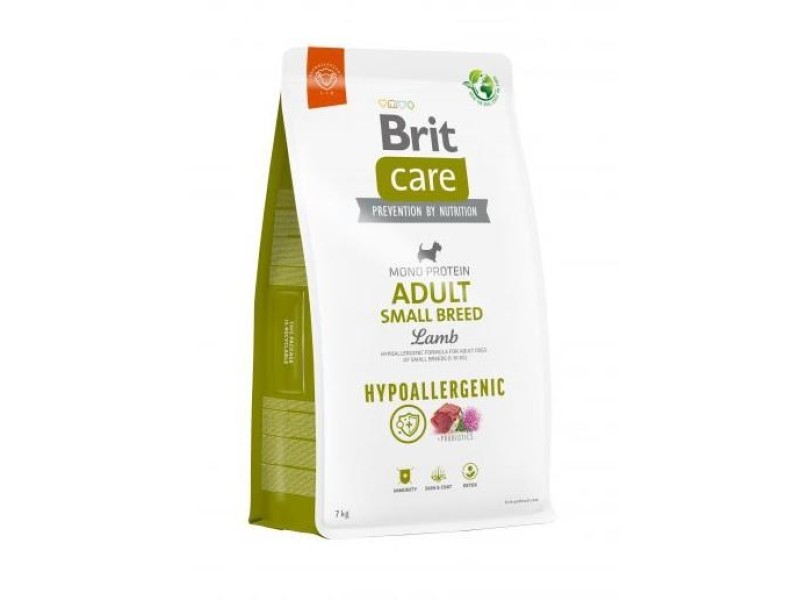BRIT Care Hypoallergenic Adult Small Breed Lamb&Rice - dry dog food - 7 kg DLPRITKAS0089 – Brit Храна за кучета