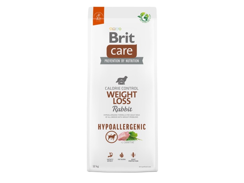 BRIT Care Hypoallergenic Adult Weight Loss Rabbit - dry dog food - 12 kg 100-172225 – Brit Храна за кучета