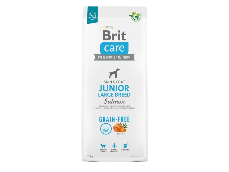 BRIT Care Junior Large Breed Salmon - dry dog food - 12 kg 100-172201 – Brit Храна за кучета
