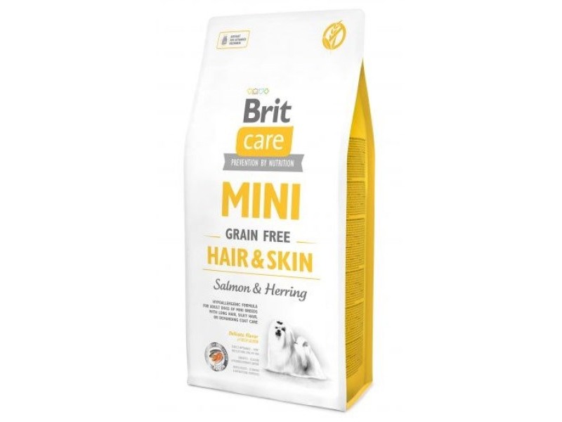 BRIT Care Mini Hair&Skin Salmon&Herring - dry dog food - 7 kg DLPRITKAS0001 – Brit Храна за кучета