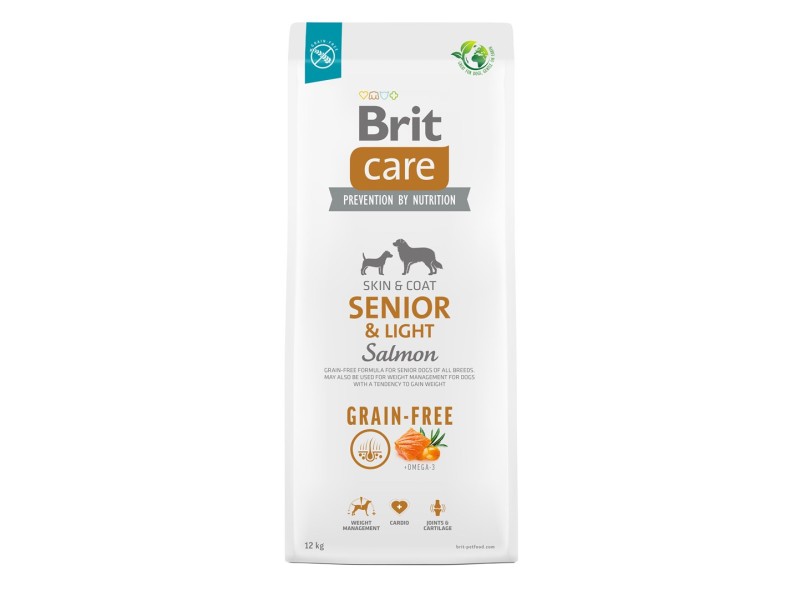 BRIT Care Senior&Light Salmon - dry dog food - 12 kg 100-172207 – Brit Храна за кучета
