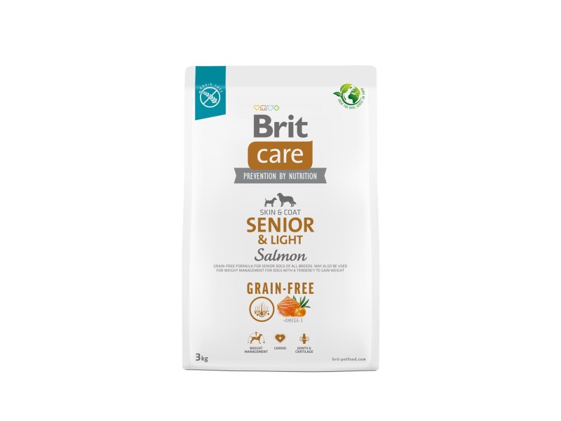 BRIT Care Senior&Light Salmon - dry dog food - 3 kg 100-172206 – Brit Храна за кучета
