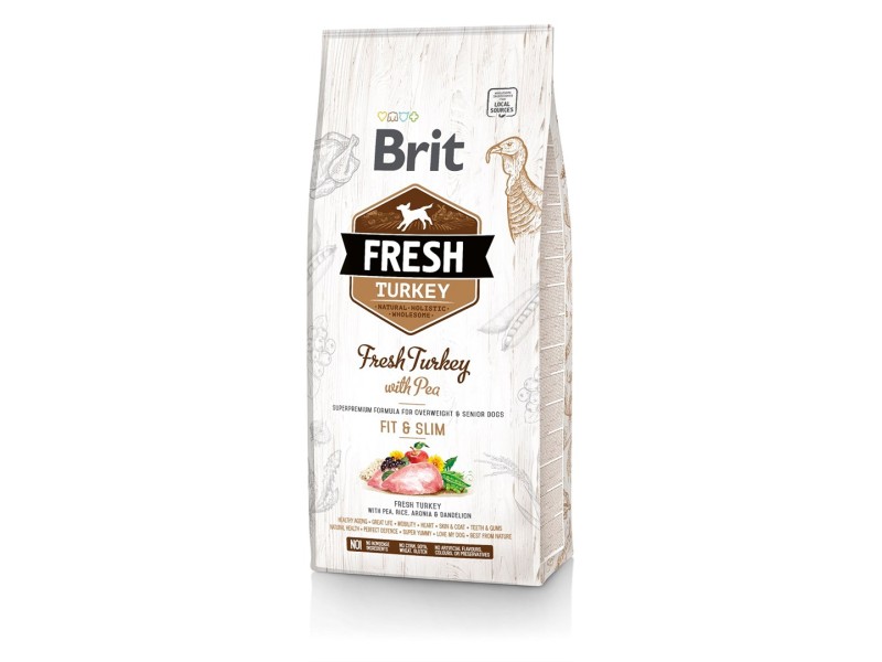 BRIT Fresh Turkey & Pea Fit & Slim - Dry dog food Turkey with pea - 12 kg DLZRITKDP0009 – Brit Храна за кучета