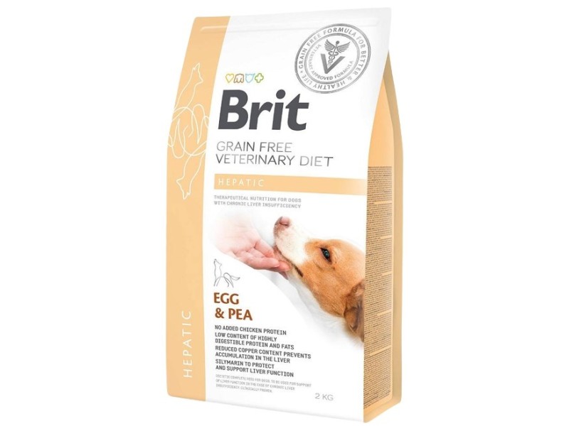 BRIT Grain Free Veterinary Diet Hepatic Egg&Pea - dry dog food - 2 kg DLPRITKAS0098 – Brit Храна за кучета
