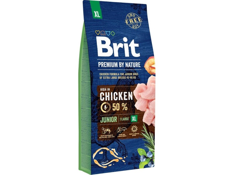 BRIT Premium by Nature Junior XL Chicken - dry dog food - 15 kg AMABEZKAR3547 – Brit Храна за кучета