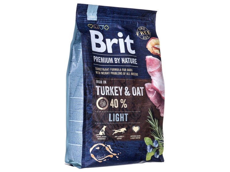 BRIT Premium by Nature Light Turkey&Oat - dry dog food - 3 kg DLZRITKAR0001 – Brit Храна за кучета