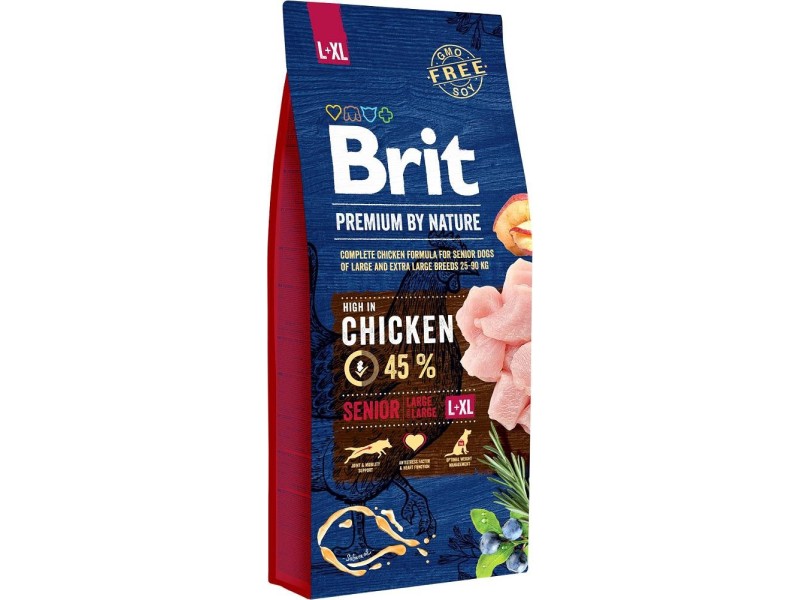 BRIT Premium by Nature Senior Large / Extra Large Chicken - dry dog food - 15 kg AMABEZKAR3550 – Brit Храна за кучета