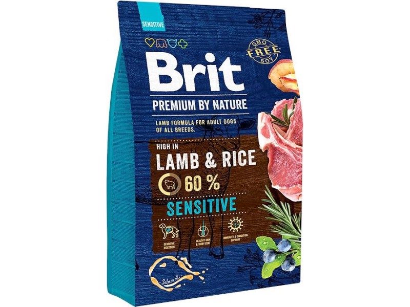 BRIT Premium by Nature Sensitive Lamb with rice - dry dog food - 3 kg DLZRITKSP0062 – Brit Храна за кучета