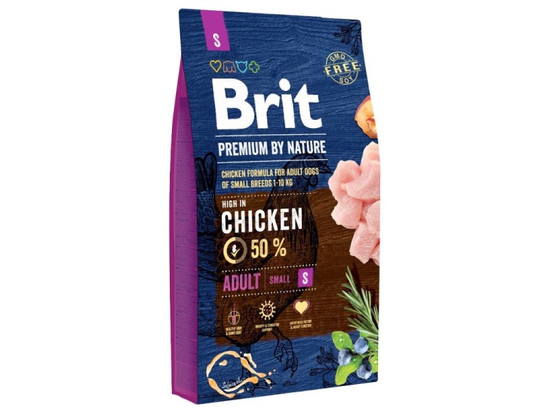 BRIT Premium by Nature Small Chicken - dry dog food - 8 kg AMABEZKAR3552 – Brit Храна за кучета