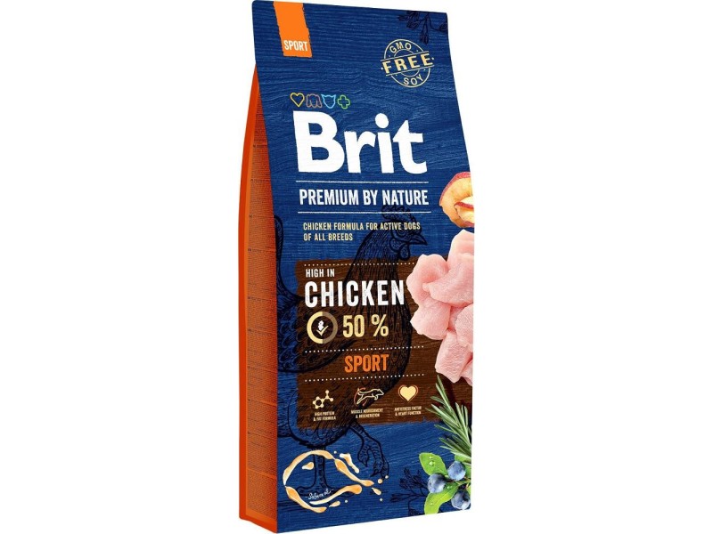 BRIT Premium by Nature Sport Chicken - dry dog food - 15 kg AMABEZKAR3530 – Brit Храна за кучета