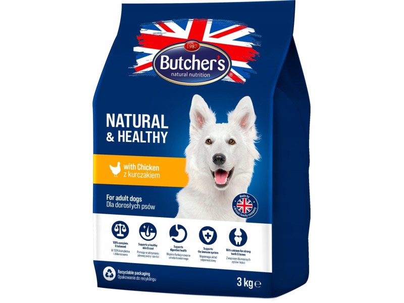 BUTCHERS with chicken 3kg - dry dog food DLZBHRKSP0002 – Butchers Храна за кучета