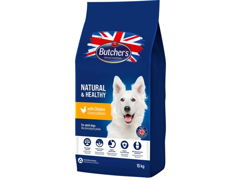Butchers Pet Care 5011792002061 dogs dry food 15 kg Adult Chicken DLZBHRKSP0001 – Butchers Храна за кучета