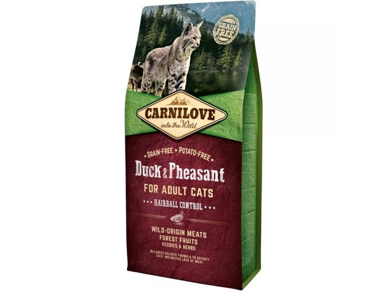 CARNILOVE Duck & Pheasant Hairball Control - dry cat food - 6kg DLPCAVKAS0007 – CARNILOVE Храна за кучета