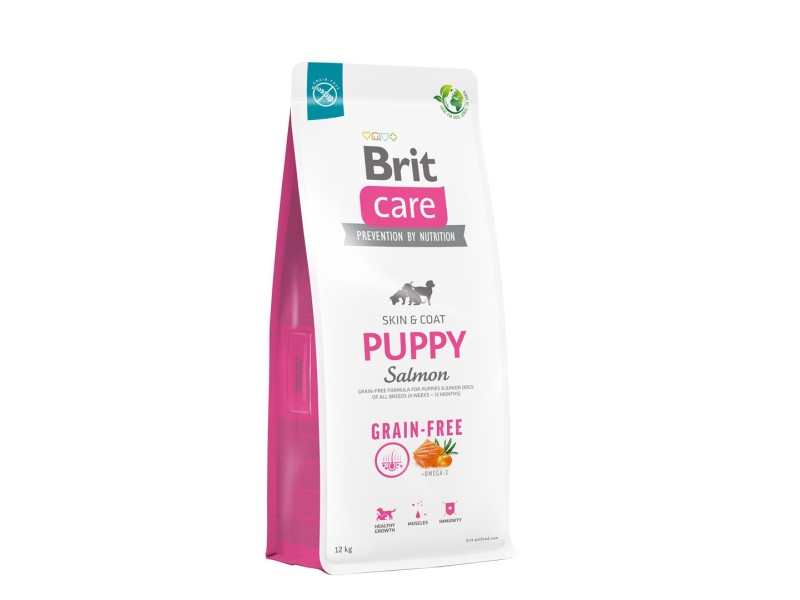 Dry food for puppies and young dogs of all breeds (4 weeks - 12 months).Brit Care Dog Grain-Free Puppy Salmon 12kg 100-172195 – Brit Храна за кучета