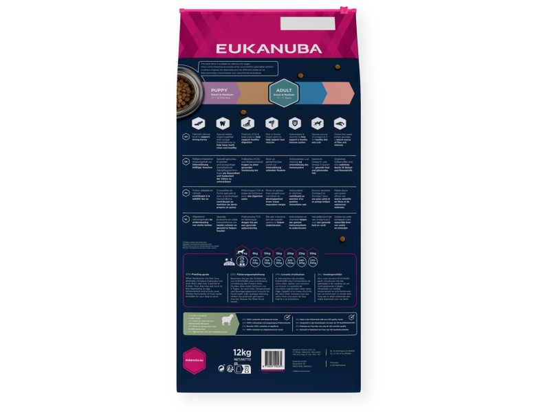 EUKANUBA Grain Free Adult Small&Medium Lamb - dry dog food - 12kg DLPEUKKAS0035 – EUKANUBA Храна за кучета