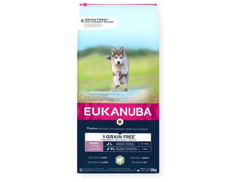 EUKANUBA Grain Free Puppy Large&Giant Lamb - dry dog food - 12kg DLPEUKKAS0033 – EUKANUBA Храна за кучета