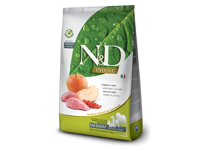 FARMINA N&D PRIME DOG WILD BOAR AND APPLE ADULT MEDIUM & MAXI  12 kg PND1200037 – Farmina Храна за кучета