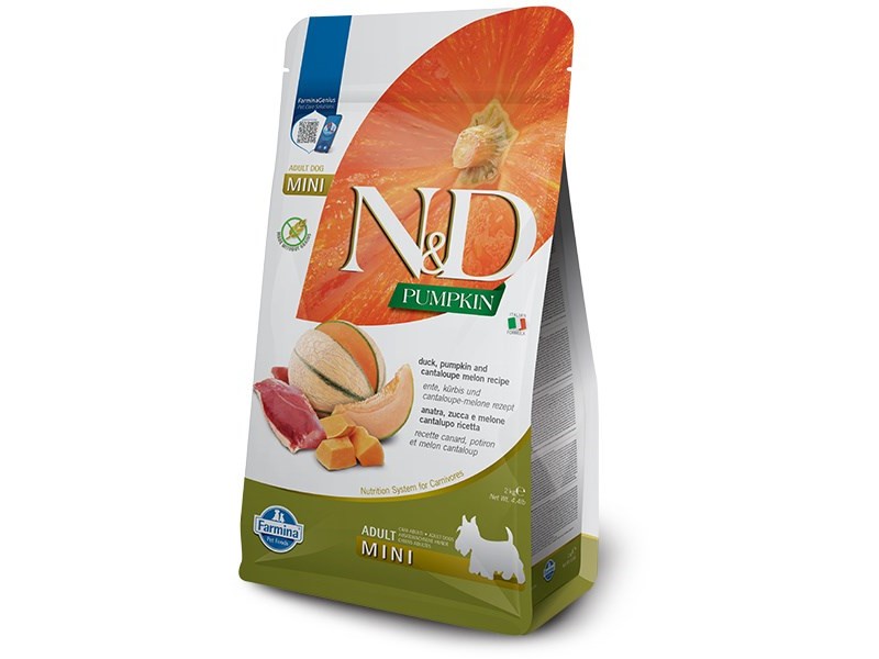 FARMINA N&D PUMPKIN DOG DUCK PUMPKIN & CANTALOUPE ADULT MINI 2kg PND0200009 – Farmina Храна за кучета