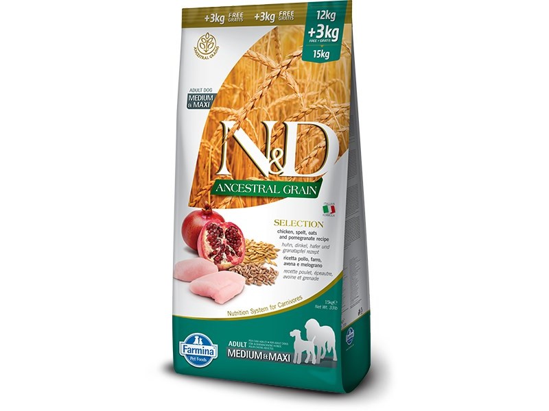Farmina Pet Food N&D Ancestral Grain Canine 15 kg Adult Chicken PND1500001 – Farmina Храна за кучета