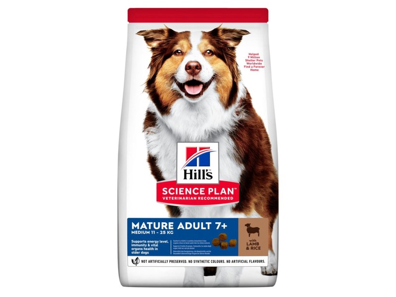 HILLS Science Plan Mature Adult Medium Lamb with rice - dry dog food - 14 kg DLPHLSKAS0019 – Hills Храна за кучета