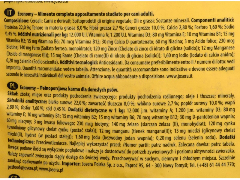 Josera JosiDog Economy 15 Kg Adult Pork, Vegetable AMABEZKAR3173 – JOSERA Храна за кучета