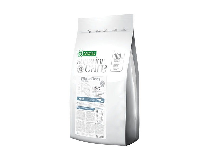 NATURES PROTECTION Superior Care White Dogs Grain Free Adult Small Białoryba - dry dog ​​food - 10 kg DLPNPOKAS0010 –  Храна за кучета