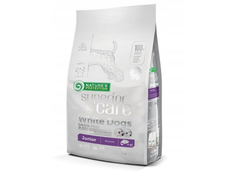 NATURES PROTECTION Superior Care White Dogs Grain Free Junior Salmon - dry food for puppies - 10 kg NATURES PROTECTION Superior Care White Dogs Grain Free Junior Salmon - dry food for puppies - 10 kg DLPNPOKAS0006 – Храна за кучета