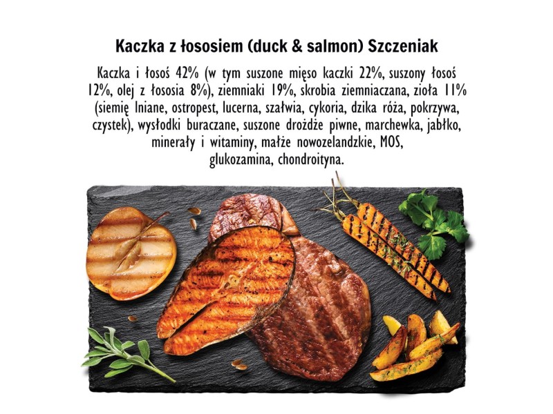 PAKA ZWIERZAKA Puppy Duck with salmon S - dry dog food - 3kg DLPPZWKAS0005 –  Храна за кучета