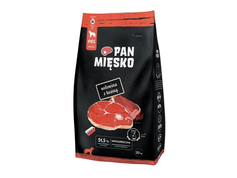PAN MIĘSKO Beef with goat M  - dry dog food - 20kg DLPPMIKAS0030 – PAN MIĘSKO Храна за кучета