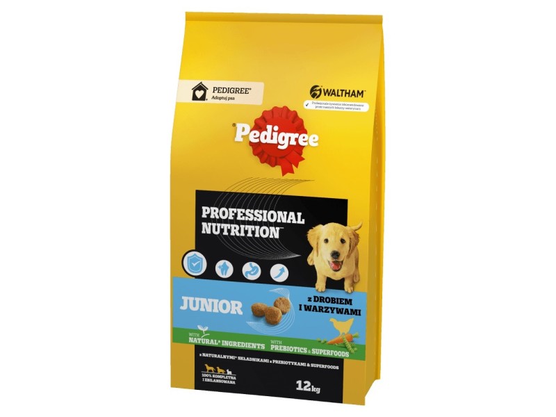 PEDIGREE Professional Nutrition Junior with poultry and vegetables, medium and large breeds - dry dog food - 12 kg DLPPEDKAS0004 – Pedigree Храна за кучета
