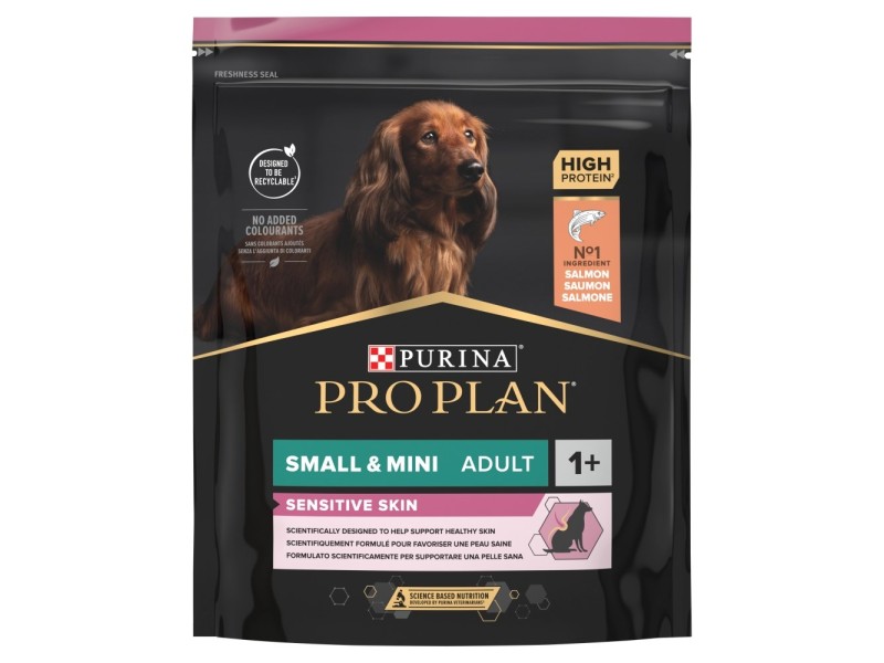 PURINA Pro Plan Sensitive Skin Small & Mini Adult Salmon - dry dog food - 700g PURINA Pro Plan Sensitive Skin Small & Mini Adult Salmon - dry dog food - 700g DLSPUIZWI0085 – PURINA NESTLE Храна за кучета