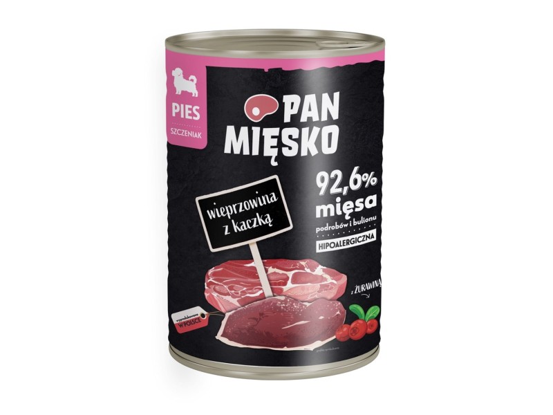 Pan Meat Pork with Duck - wet food for puppies - 400 g DLPPMIKAS0035 – PAN MIĘSKO Храна за кучета