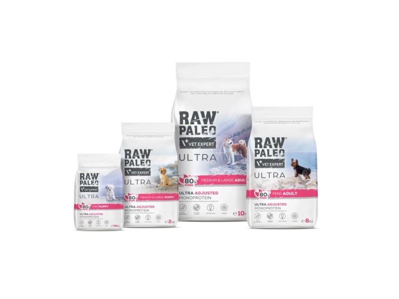 RAW PALEO Ultra Pork Medium & Large Puppy - dry dog food - 10kg DLPVEEKAS0031 – VetExpert Храна за кучета