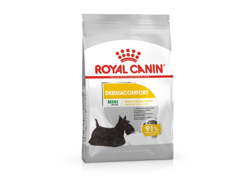 ROYAL CANIN Mini Dermacomfort -  dry food for adult small breeds of dogs with sensitive skin prone to irritation - 3kg DLZROYKSP0002 – Royal Canin Храна за кучета
