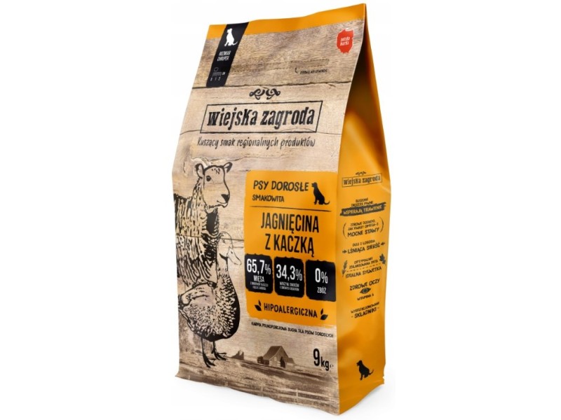 WIEJSKA ZAGRODA Adult Small Lamb with Duck - dry dog food - 9kg DLPWZAKAS0046 – wiejska zagroda Храна за кучета