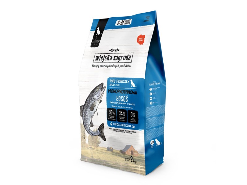 WIEJSKA ZAGRODA Monoprotein Salmon - dry dog food - 2kg DLPWZAKAS0009 – wiejska zagroda Храна за кучета