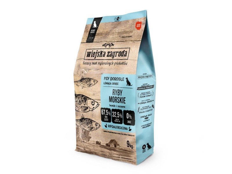 WIEJSKA ZAGRODA Sea Fish Crunchy M - Dry Food for Dogs - 9 kg DLPWZAKAS0034 – wiejska zagroda Храна за кучета