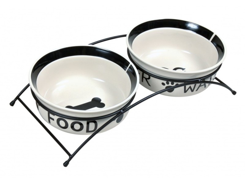 TRIXIE 24641 A set of ceramic bowls on a stand 0.6 l DLZTXEPOJ0009 – TRIXIE Контейнери за храни