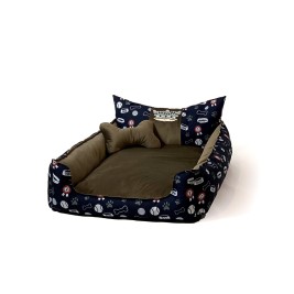 GO GIFT Dog and cat bed L - brown - 90x75x16 cm