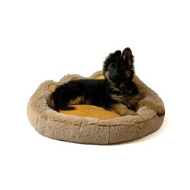 GO GIFT Dog and cat bed L - camel - 55x55 cm