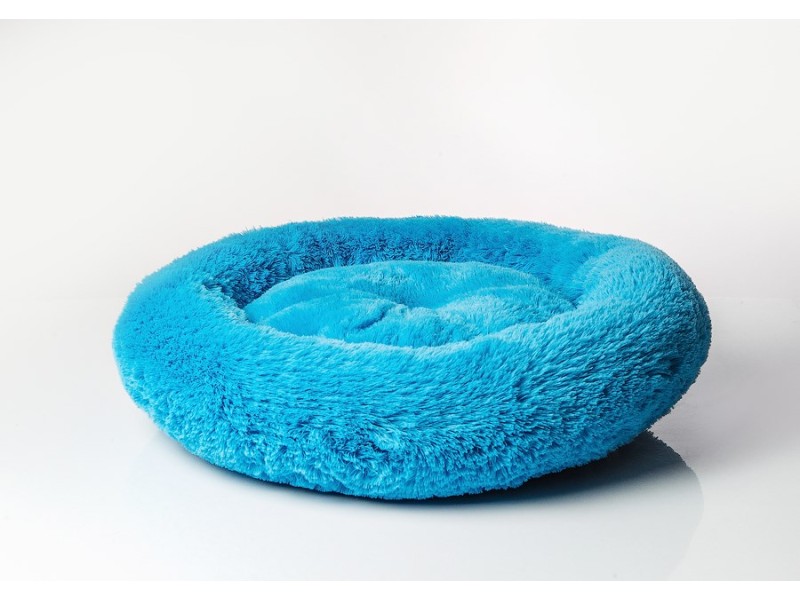 GO GIFT Shaggy blue L - pet bed - 66 x 66 x 10 cm DLZGGFDSU0063 – Go Gift Легла, постелки и къщички