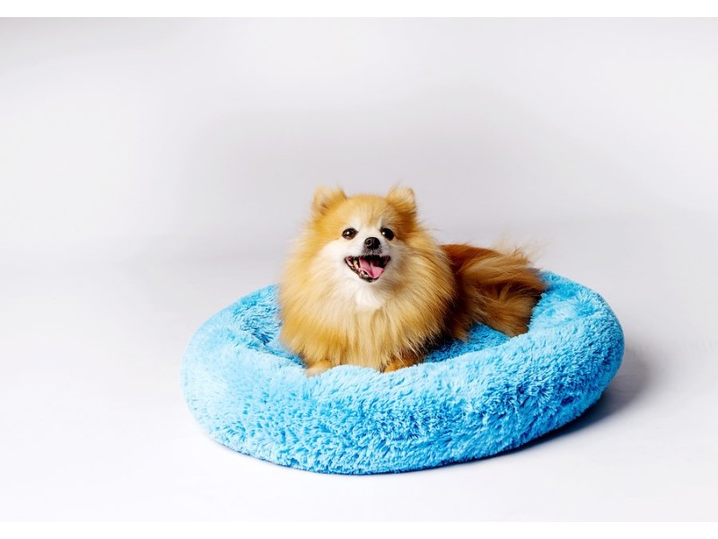 GO GIFT Shaggy blue L - pet bed - 66 x 66 x 10 cm DLZGGFDSU0063 – Go Gift Легла, постелки и къщички